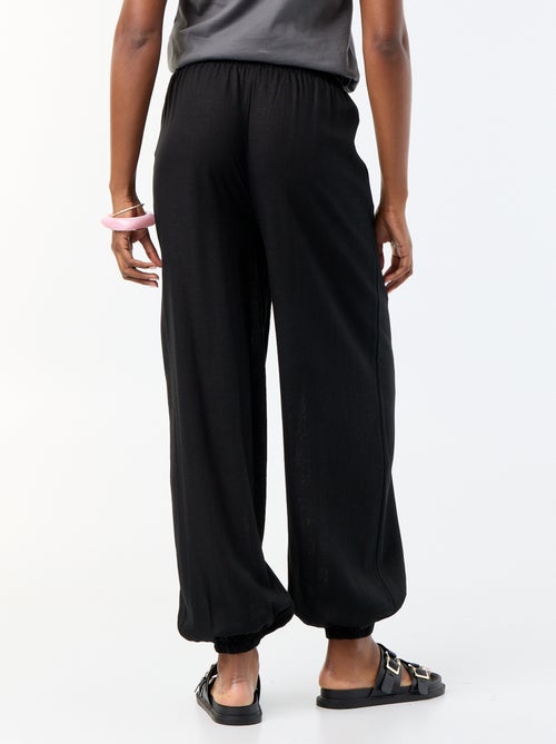 Solid Balloon Fit Pants with 2 Pockets - Kiabi Solid Balloon Fit Pants with 2 Pockets - Kiabi