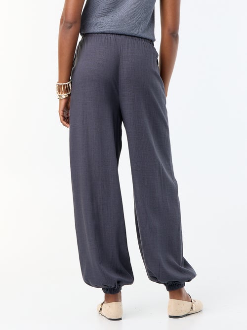 Solid Balloon Fit Pants with 2 Pockets - Kiabi