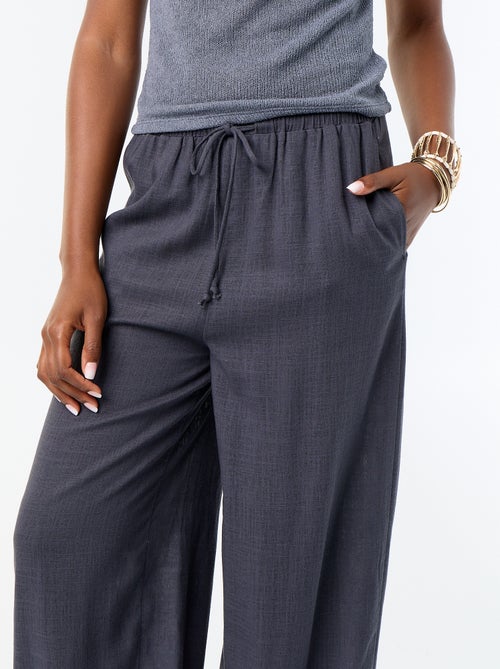 Solid Balloon Fit Pants with 2 Pockets - Kiabi