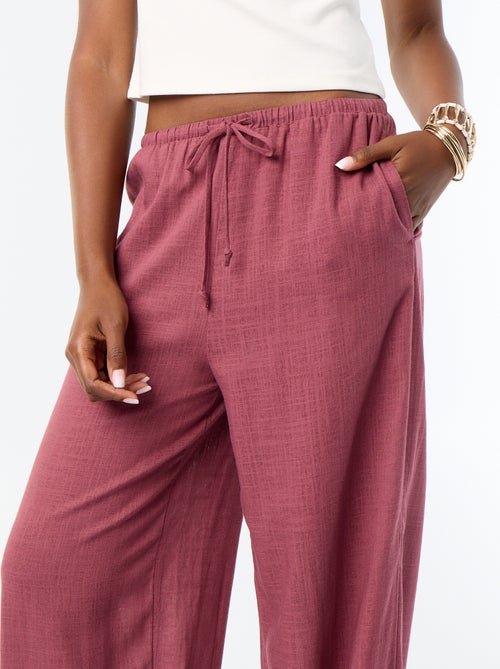 Solid Balloon Fit Pants with 2 Pockets - Kiabi Solid Balloon Fit Pants with 2 Pockets - Kiabi