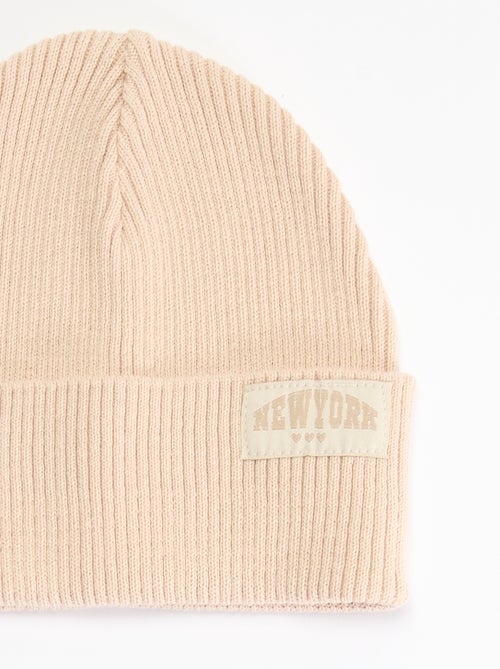 Solid Beanie with Cuff - Kiabi Solid Beanie with Cuff - Kiabi