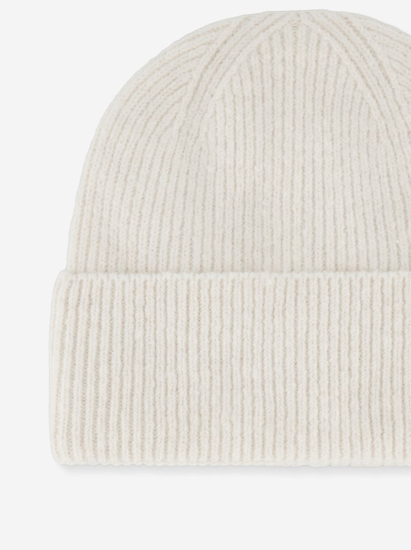 Solid Beanie with Cuff Beige - Kiabi