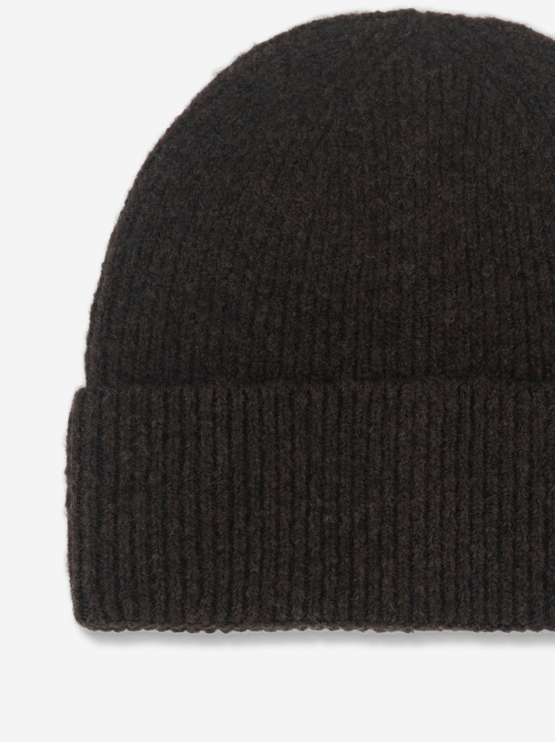 Solid Beanie with Cuff Brown - Kiabi