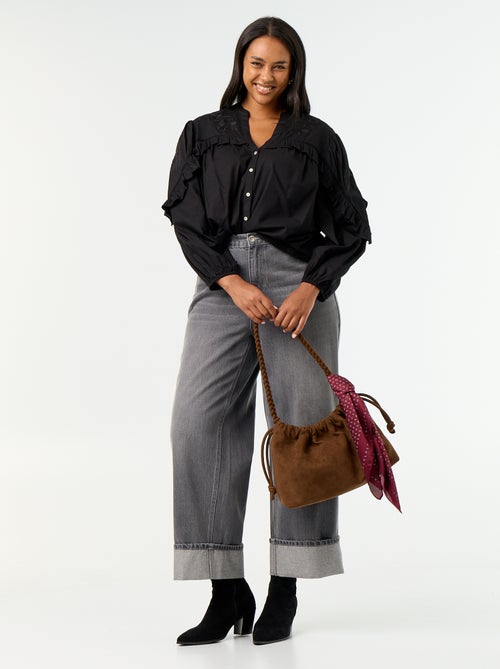 Solid Blouse with Ruffles - Kiabi