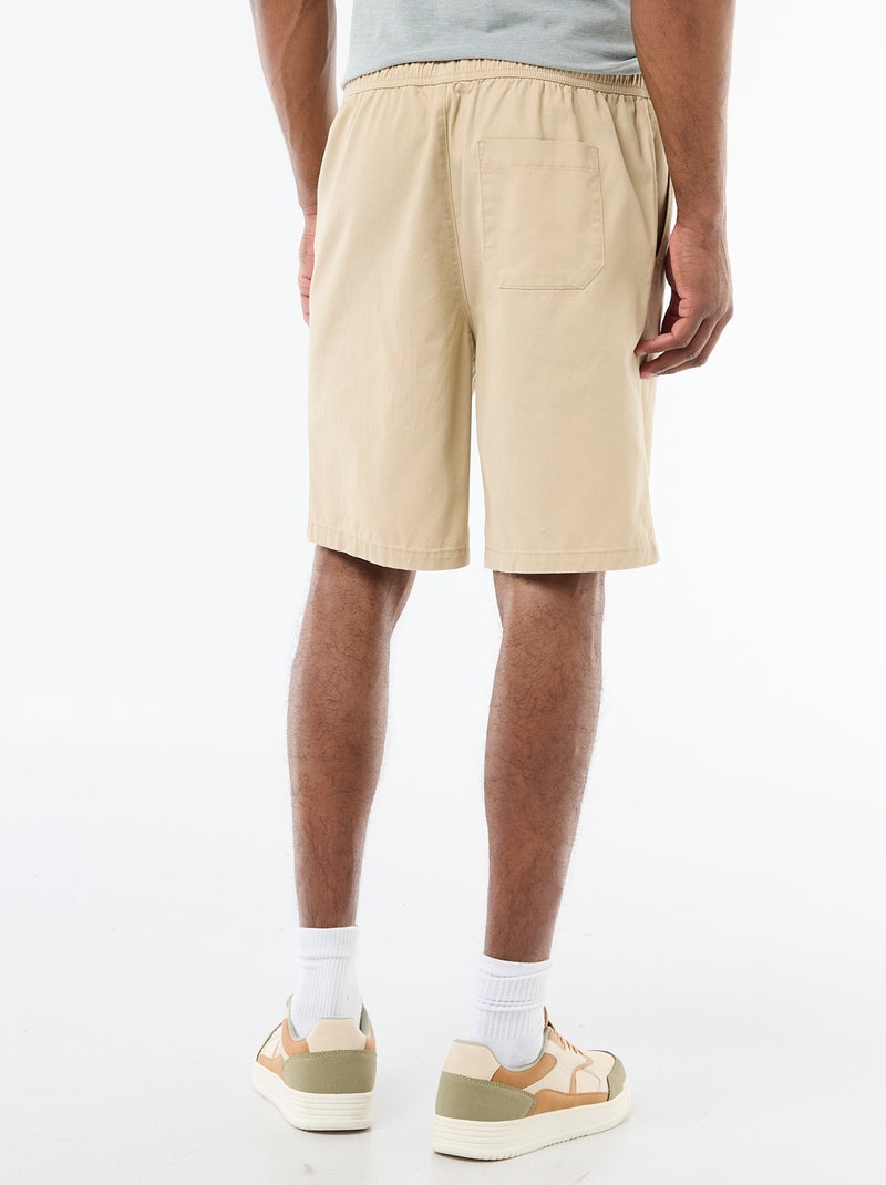 Solid Chino Shorts Beige - Kiabi
