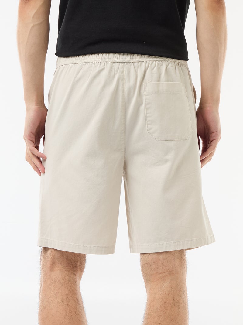 Solid Chino Shorts Grey - Kiabi