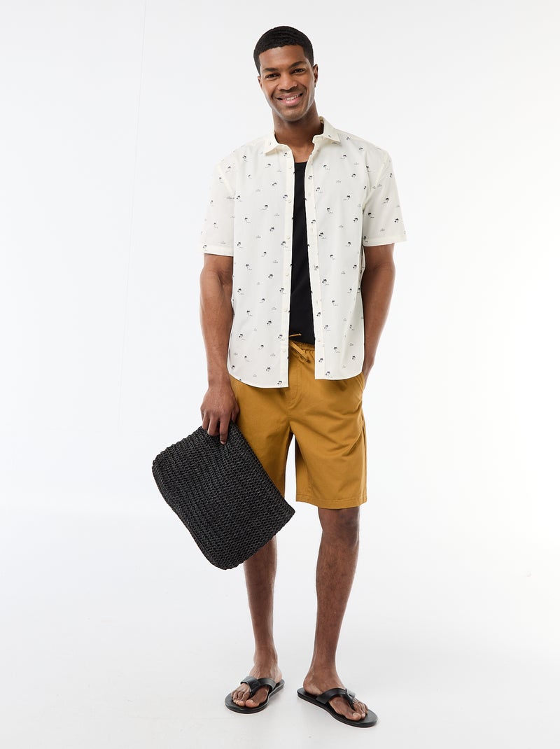 Solid Chino Shorts Red - Kiabi