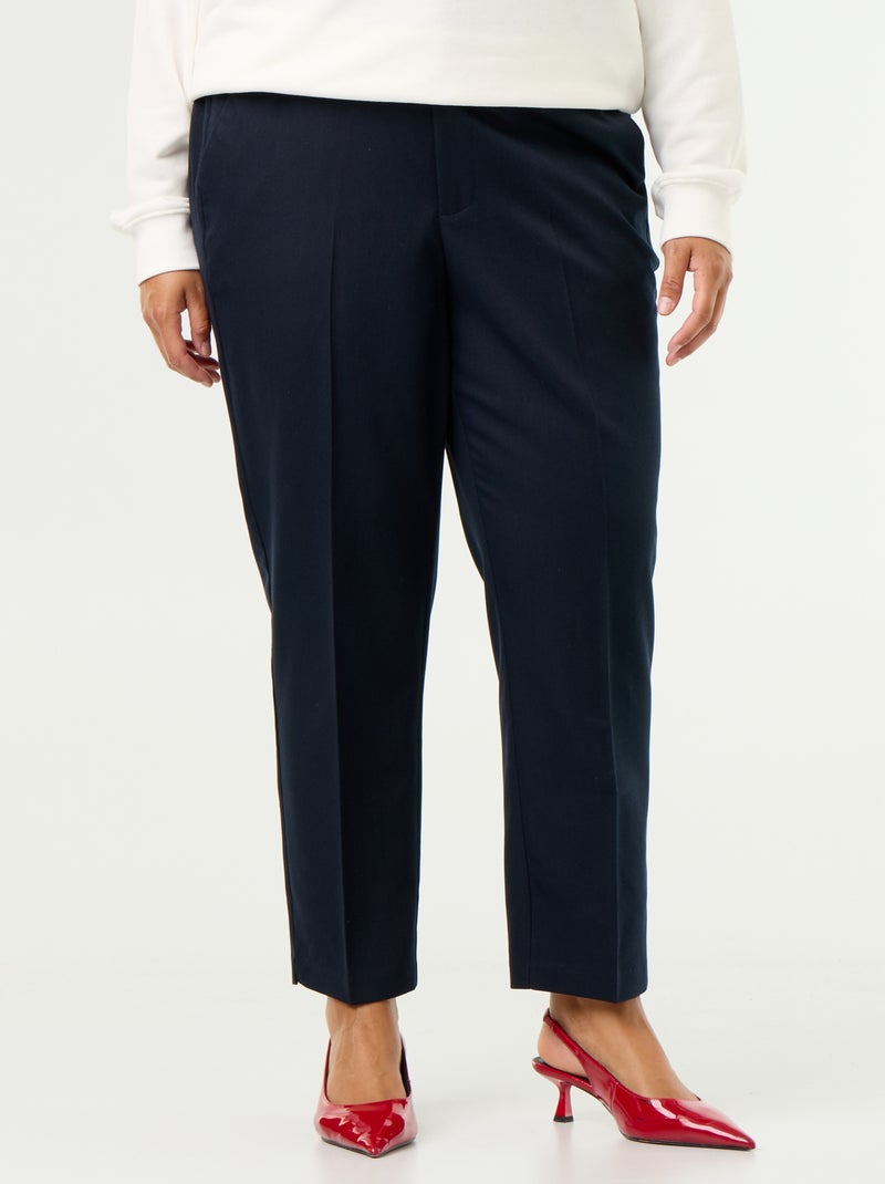 Solid Cigarette Trousers Blue - Kiabi
