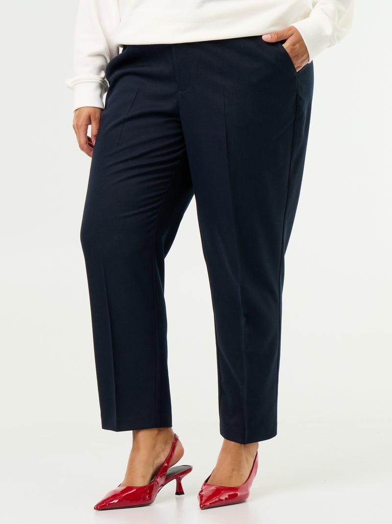 Solid Cigarette Trousers Blue - Kiabi