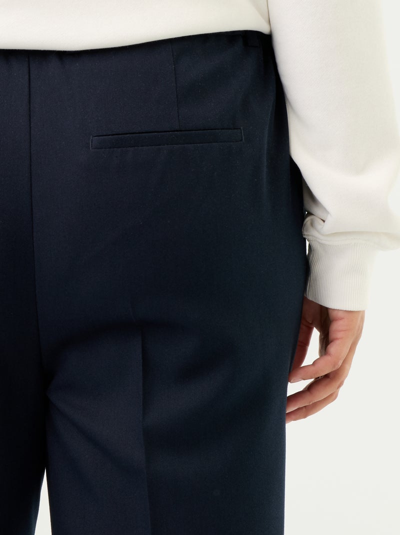 Solid Cigarette Trousers Blue - Kiabi