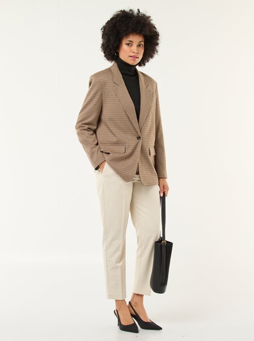 Solid Cigarette Trousers with 2 Pockets - Kiabi