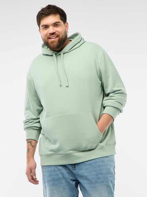 Solid Color French Terry Hoodie - Kiabi