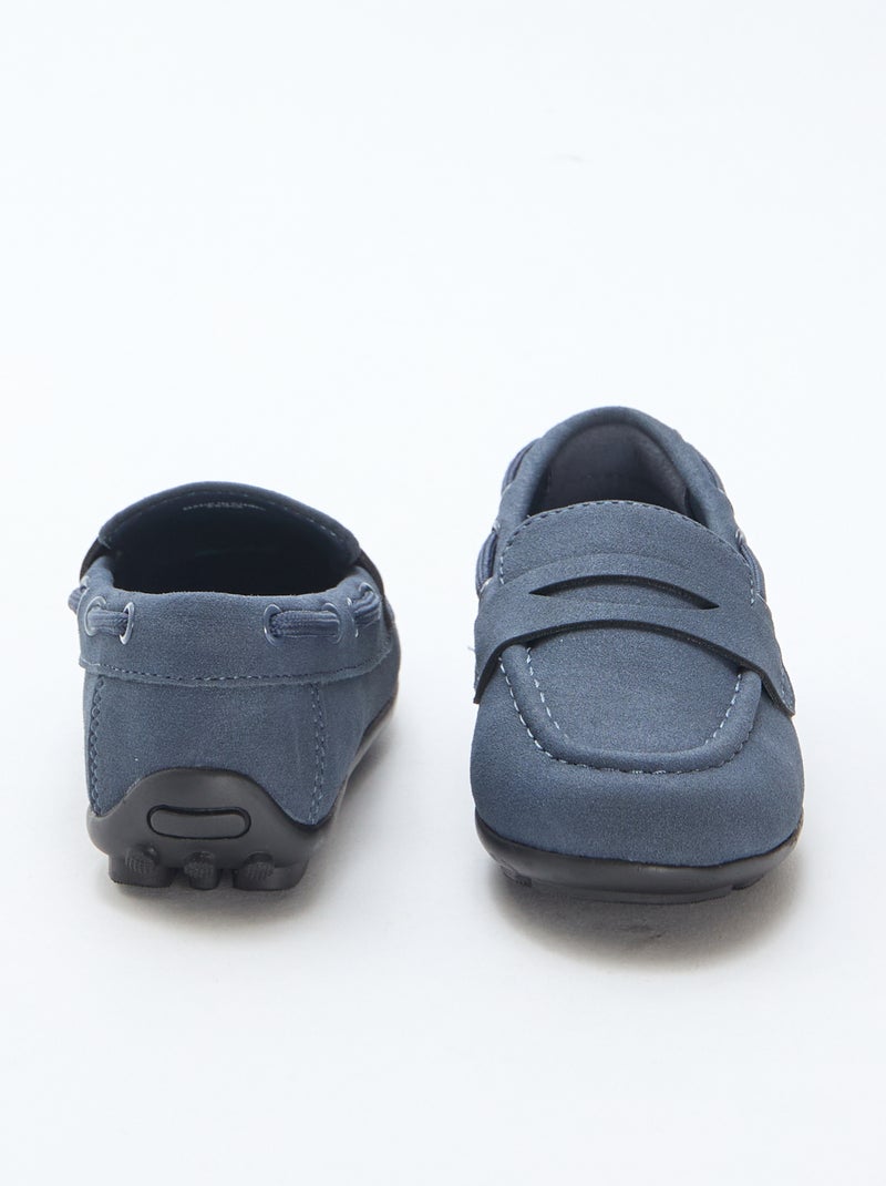Solid-Color Moccasins Blue - Kiabi