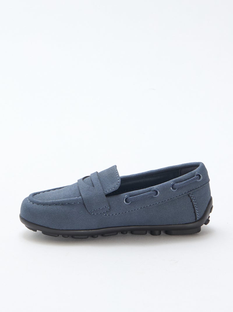 Solid-Color Moccasins Blue - Kiabi
