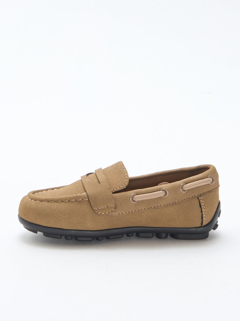 Solid-Color Moccasins Brown - Kiabi
