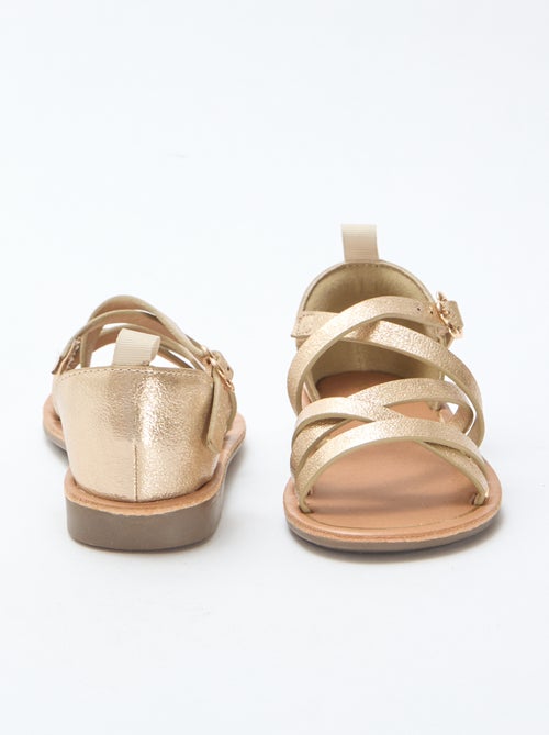 Solid Color Strappy Sandals - Kiabi