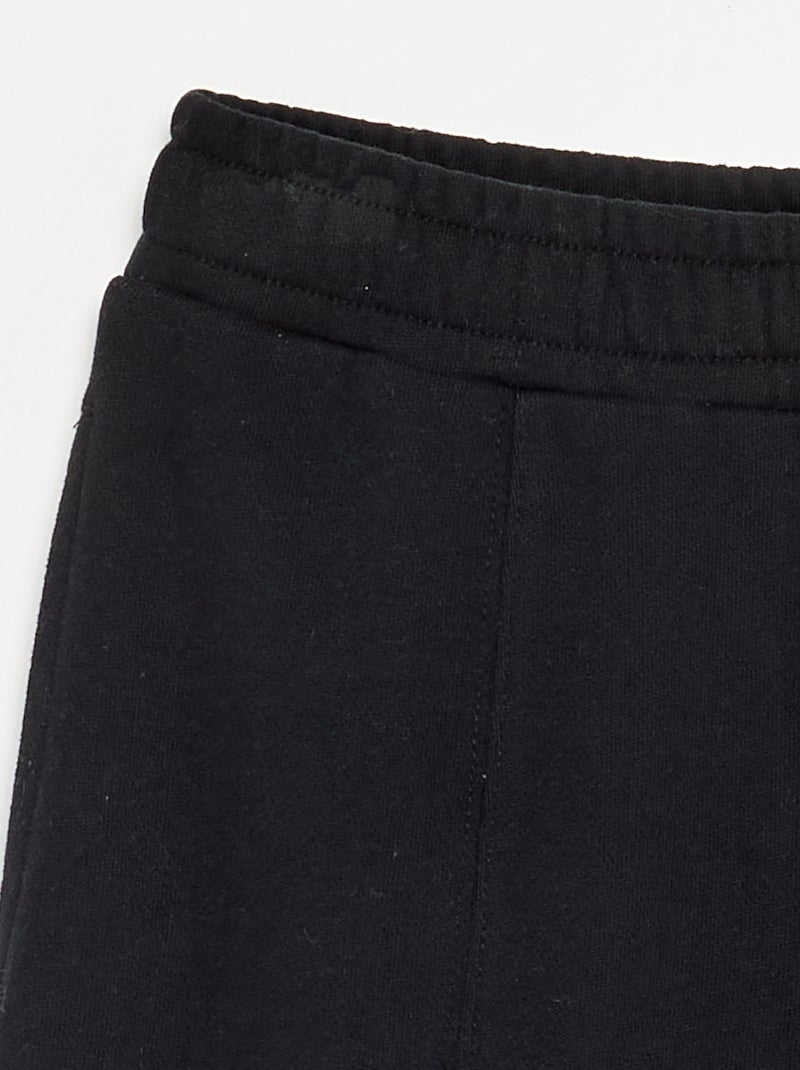 Solid Color Wide Leg Pants Black - Kiabi