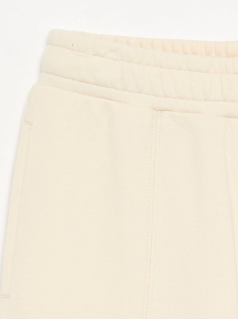 Solid Color Wide Leg Pants Ecru - Kiabi