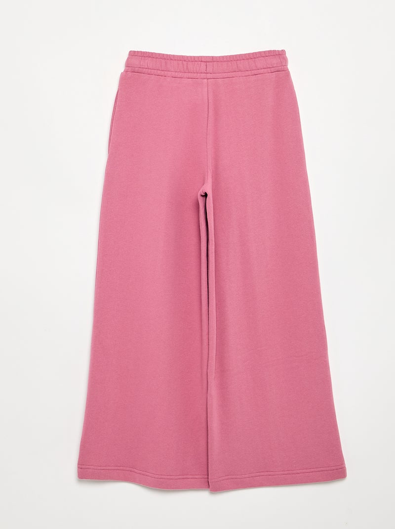 Solid Color Wide Leg Pants Pink - Kiabi