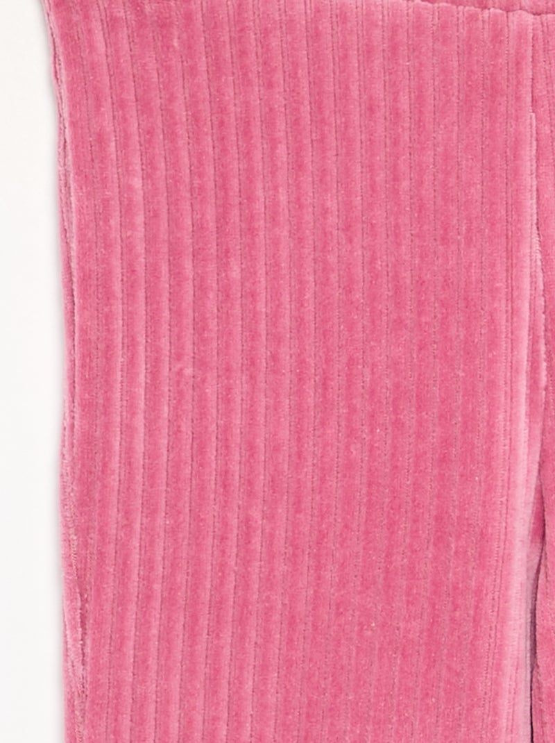 Solid Corduroy Trousers Pink - Kiabi
