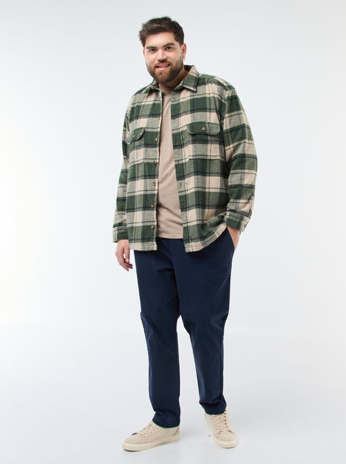 Solid Cotton Drawstring Trousers - Kiabi