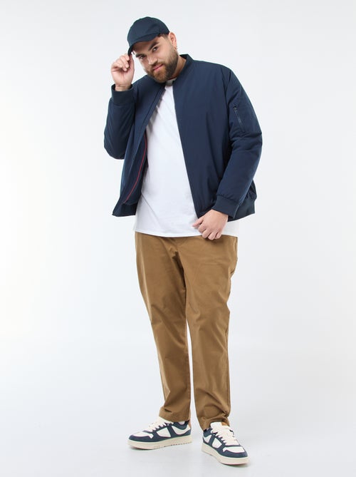 Solid Cotton Drawstring Trousers - Kiabi