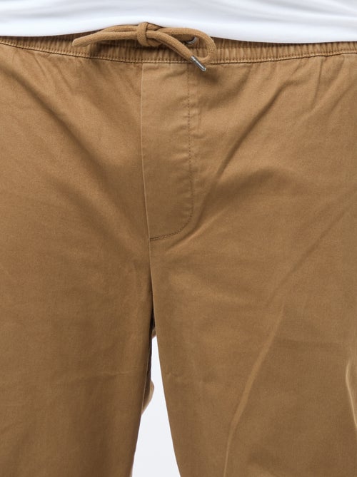 Solid Cotton Drawstring Trousers - Kiabi