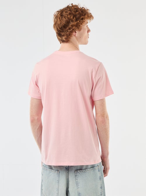 Solid Cotton T-Shirt with Graphic Print - Kiabi