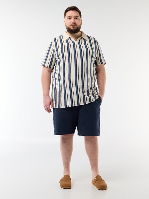 Solid Dobby Fabric Bermuda Shorts - Kiabi
