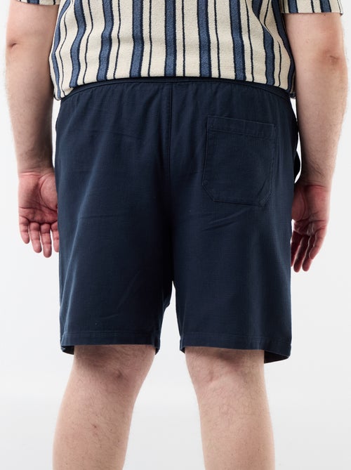 Solid Dobby Fabric Bermuda Shorts - Kiabi