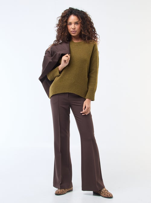 Solid flared trousers - Kiabi