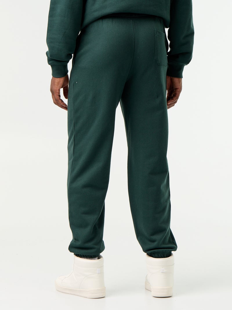 Solid Fleece Jogger Pants Green - Kiabi