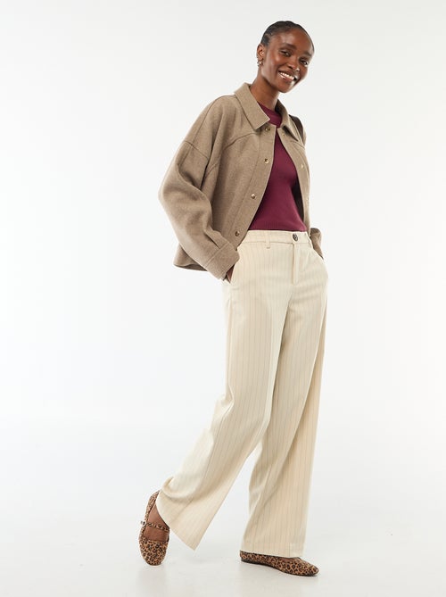 Solid Flowy Wide-Leg Trousers - Kiabi