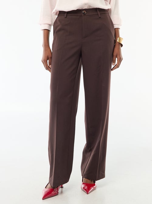 Solid Flowy Wide-Leg Trousers - Kiabi
