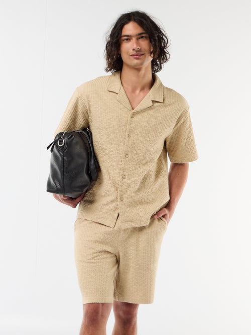 Solid Heavyweight Knit Bermuda - Kiabi
