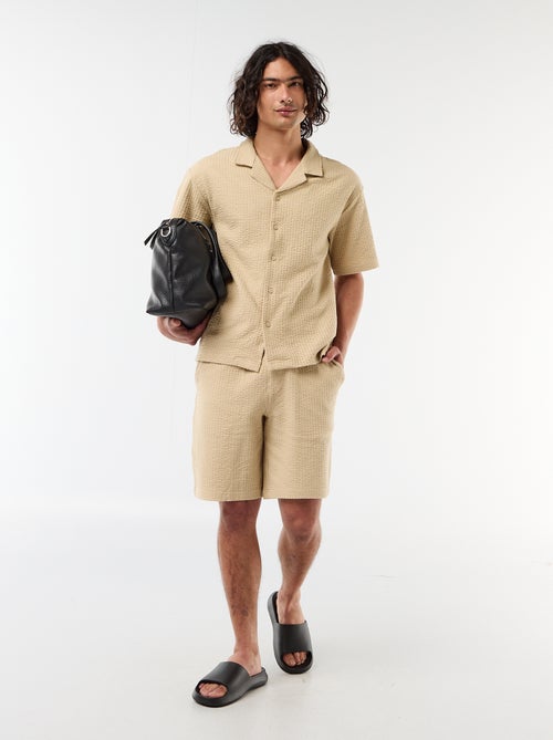 Solid Heavyweight Knit Bermuda - Kiabi