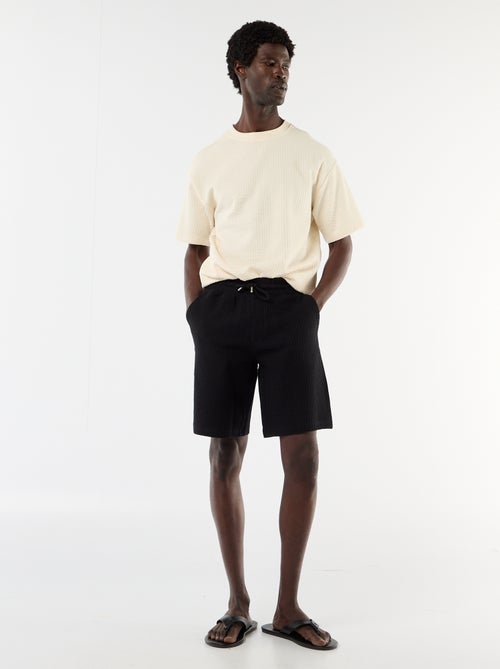 Solid Heavyweight Knit Bermuda - Kiabi