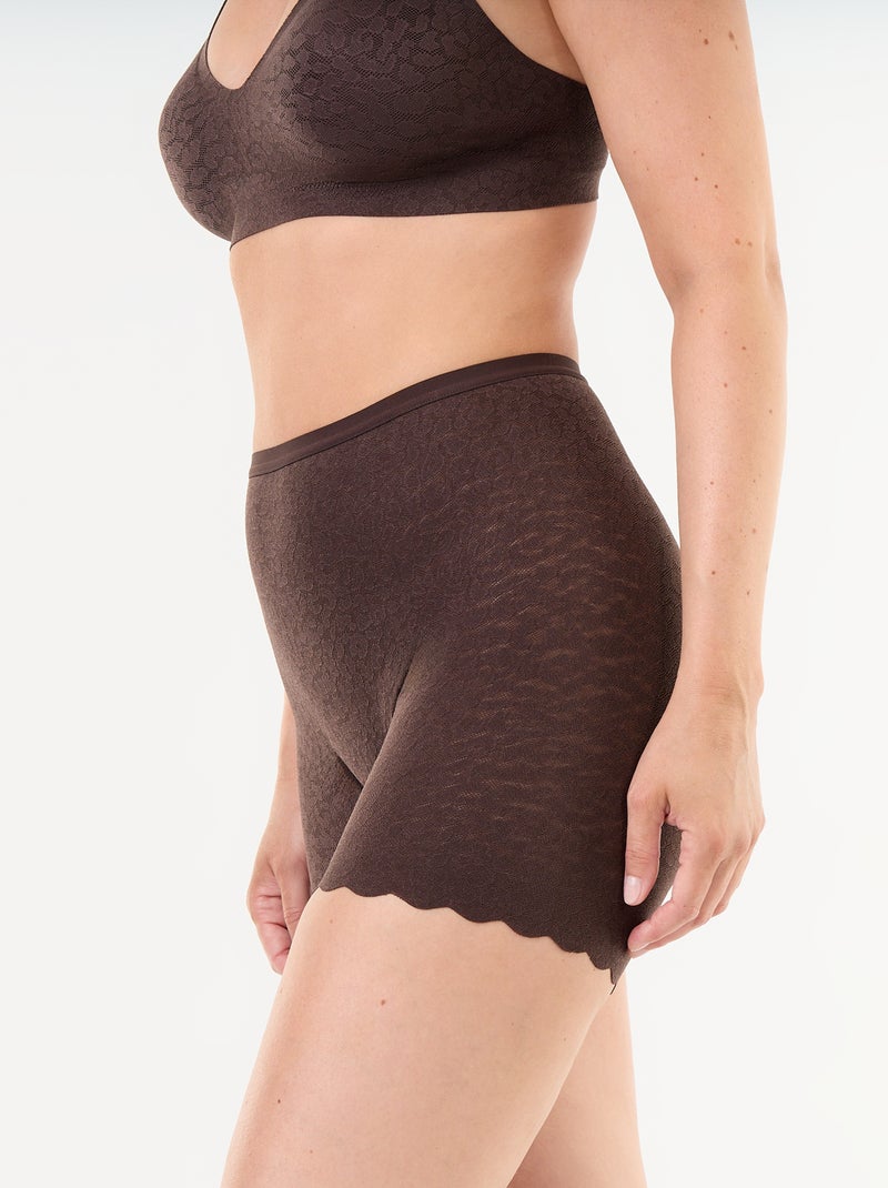 Solid Lace Shorty Brown - Kiabi