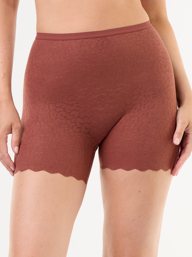 Solid Lace Shorty Brown - Kiabi
