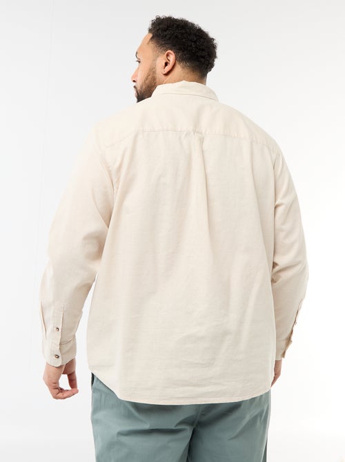 Solid Linen Blend Shirt - Kiabi