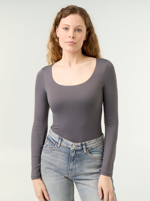 Solid Long-Sleeved Bodysuit - Kiabi