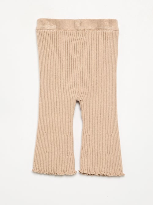 Solid Ribbed Knit Leggings - Kiabi