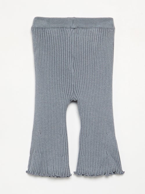 Solid Ribbed Knit Leggings - Kiabi