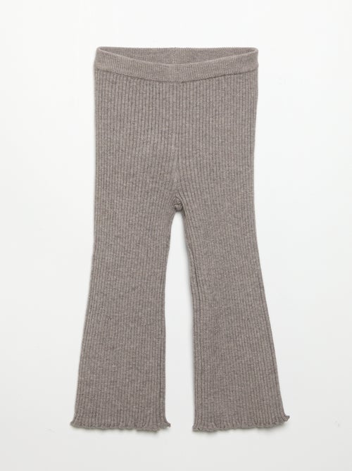 Solid Ribbed Knit Leggings - Kiabi