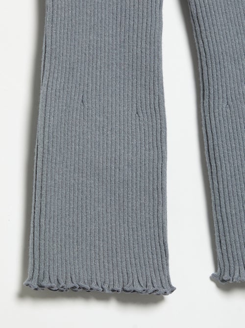 Solid Ribbed Knit Leggings - Kiabi