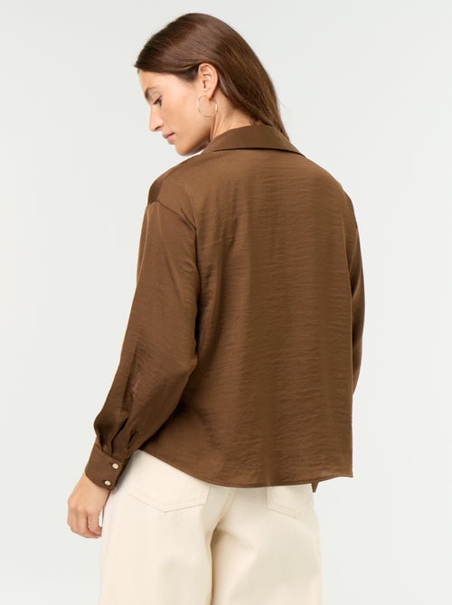 Solid Satin Blouse - Kiabi