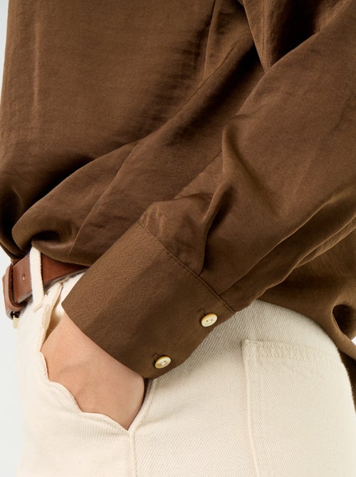 Solid Satin Blouse - Kiabi