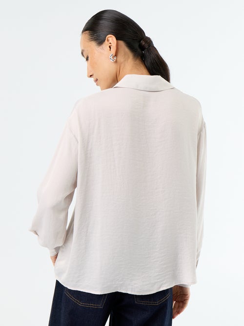 Solid Satin Blouse - Kiabi