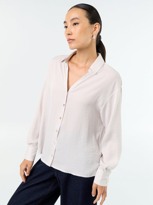 Solid Satin Blouse - Kiabi