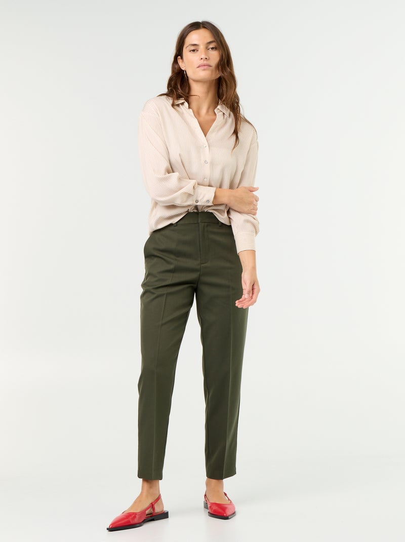 Solid Satin Blouse White - Kiabi